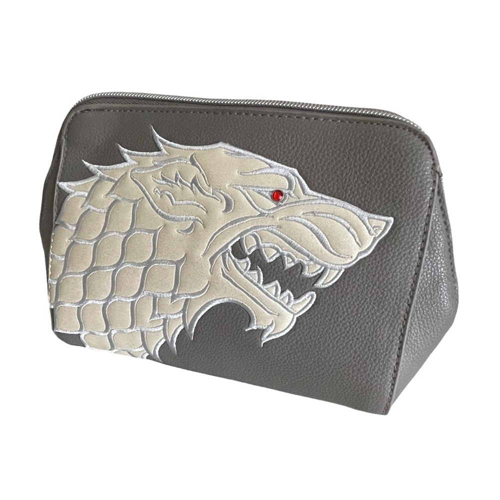 Danielle Nicole Winter Is Coming Stark Wolf Cosmetic Bag Game of Thrones